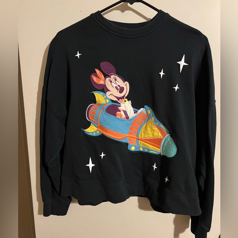 ⚡️ Disney Parks Play In The Park Minnie Mouse Astro Orbiter Sweatshirt Size S
